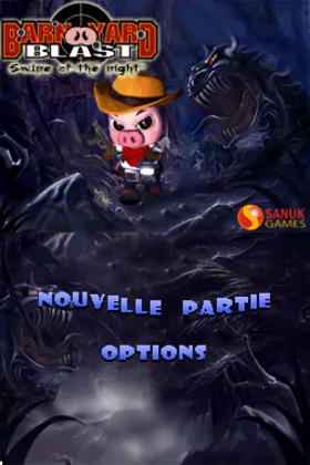 Barnyard Blast - Swine of the Night (Europe) (En,Fr,De,Es,It,Pt) screen shot title